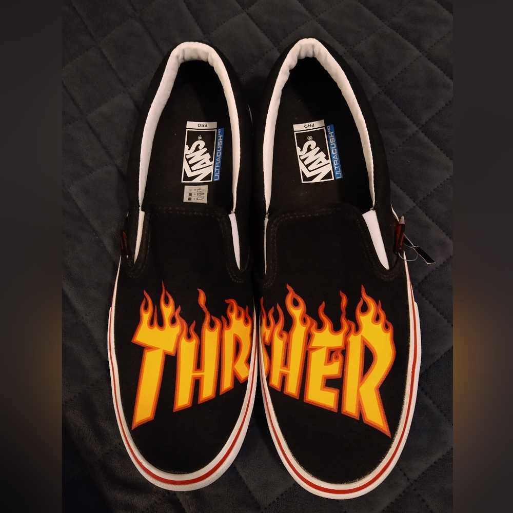 Vans custom Thrasher slip on shoes size 12